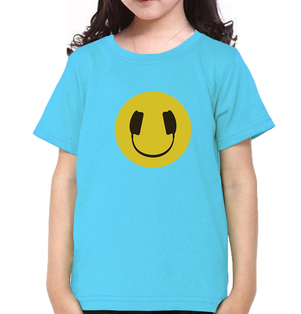 HeadPhone Eye Half Sleeves T-Shirt For Girls -FunkyTeesClub