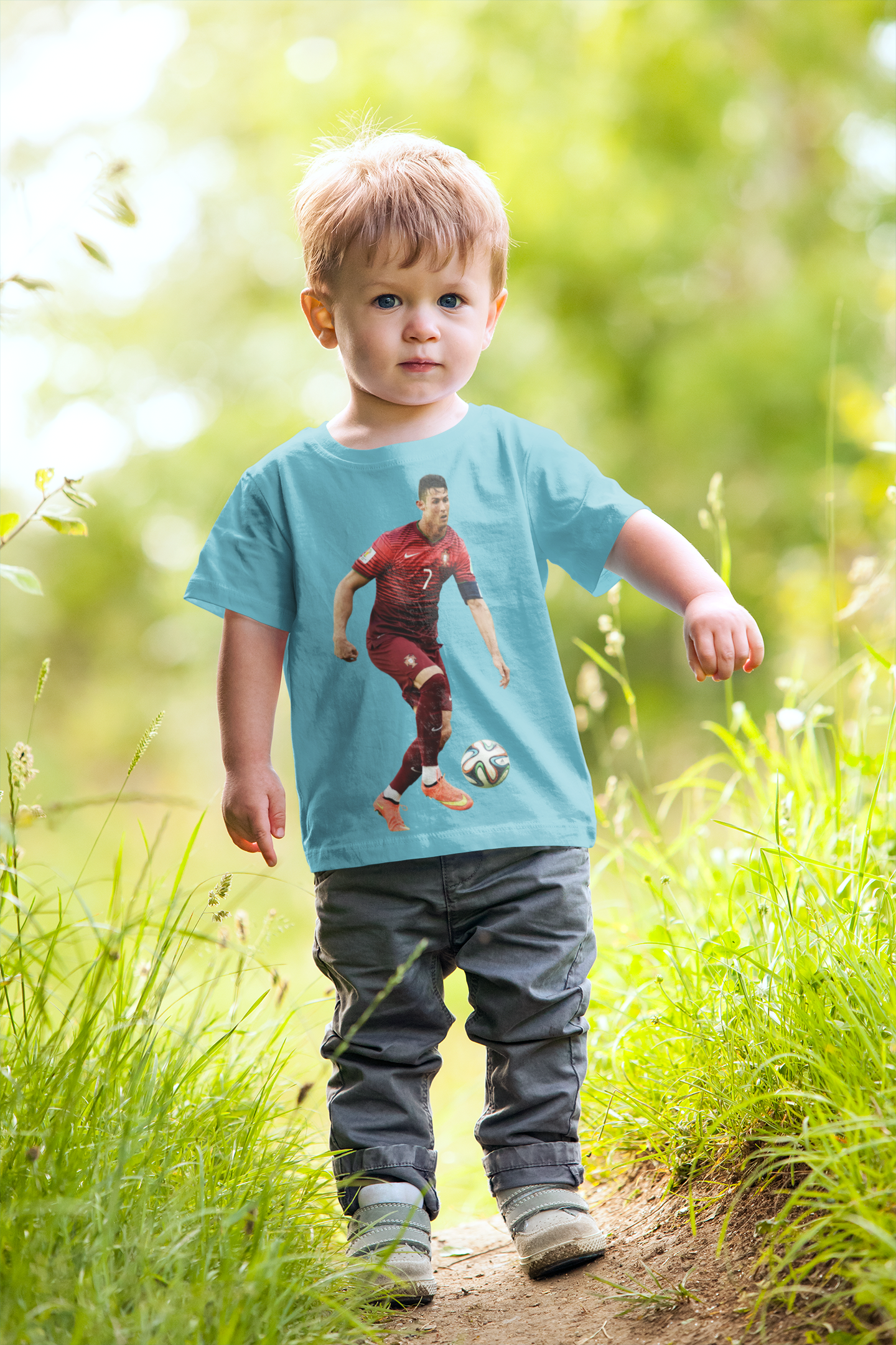 Ronaldo Half Sleeves T-Shirt for Boy-FunkyTeesClub