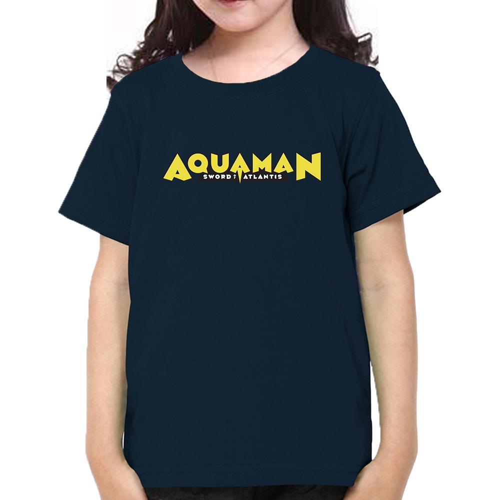Aqua Man Half Sleeves T-Shirt For Girls -FunkyTeesClub