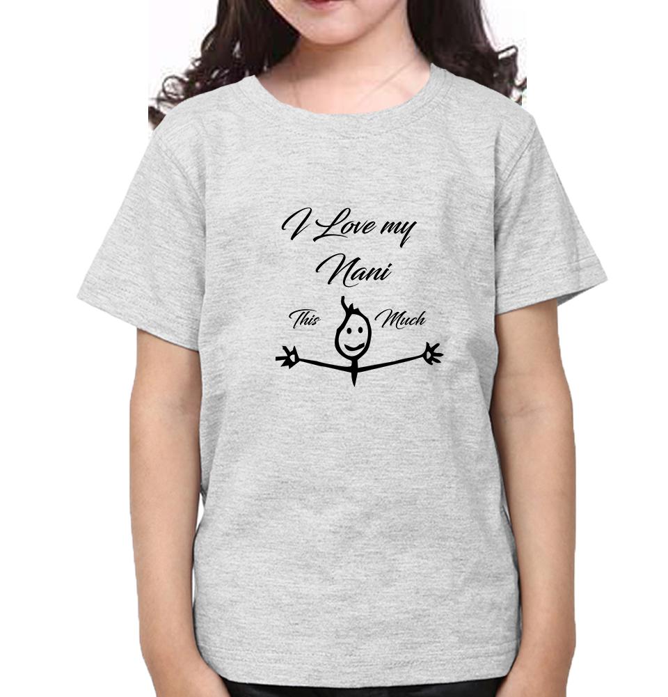 I Love my Nani Half Sleeves T-Shirt For Girls -FunkyTeesClub