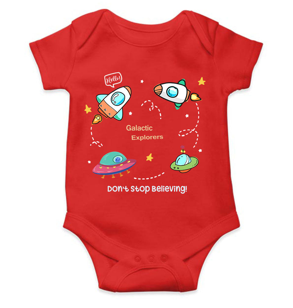 Spaceships Rompers for Baby Girl- FunkyTeesClub