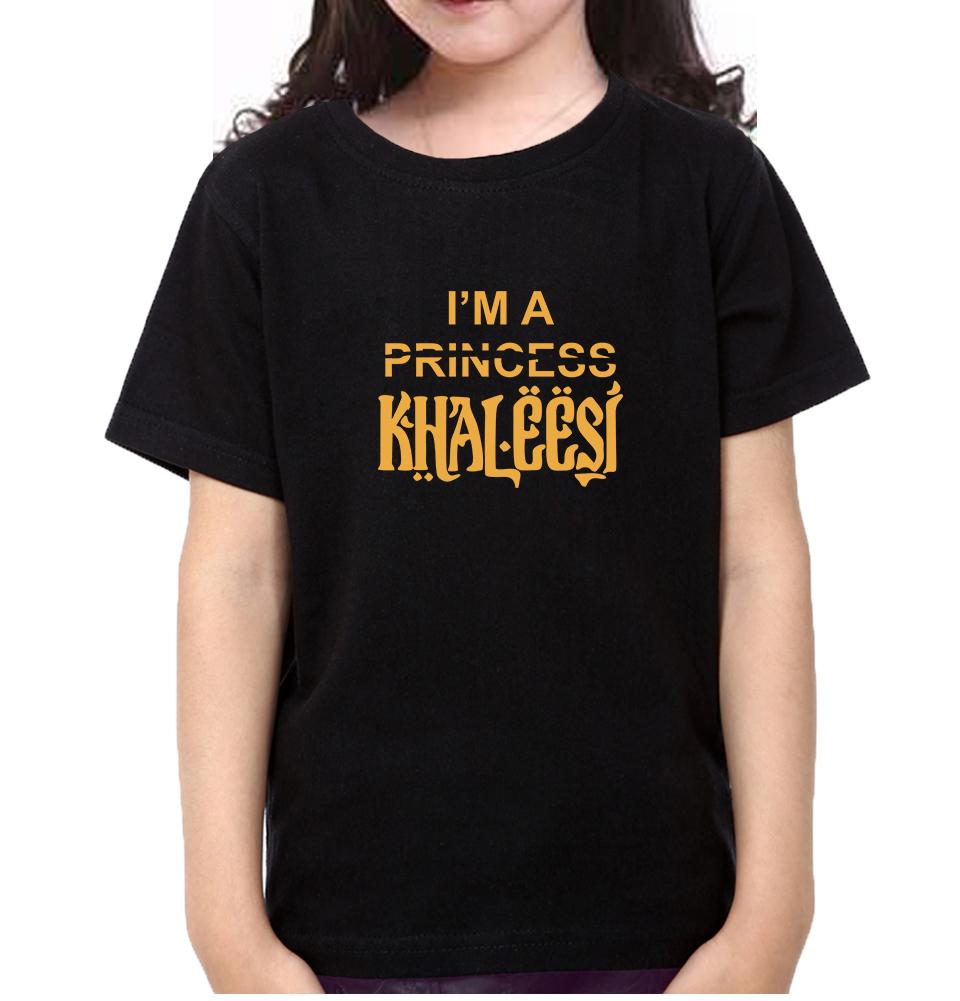 GOT Game Of Thrones I'M Khaleesi Half Sleeves T-Shirt For Girls -FunkyTeesClub