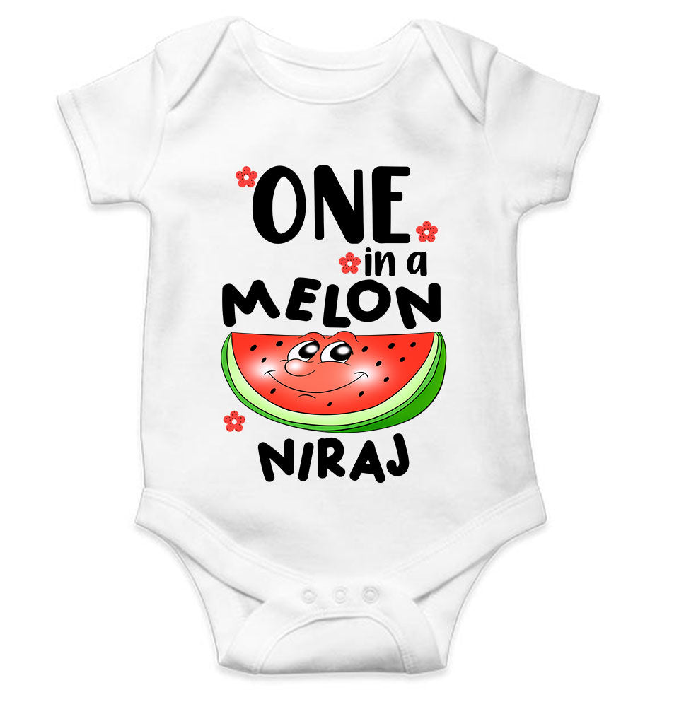 Custom Name Happy One Year Birthday Rompers for Baby Boy- FunkyTeesClub