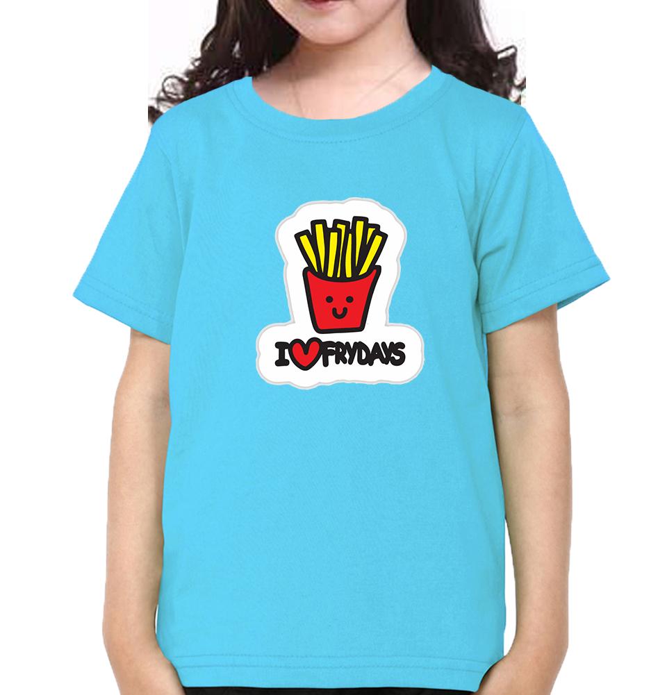 I Love Fridays Half Sleeves T-Shirt For Girls -FunkyTeesClub