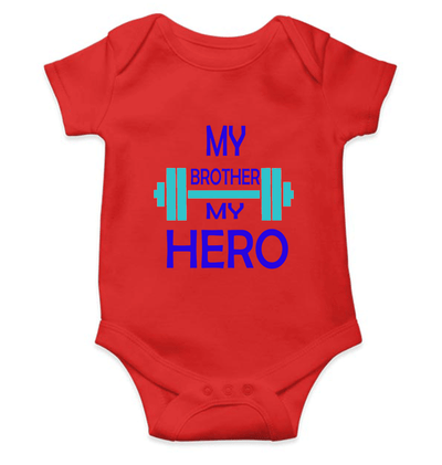 My Brother My Hero Rompers for Baby Boy- FunkyTeesClub