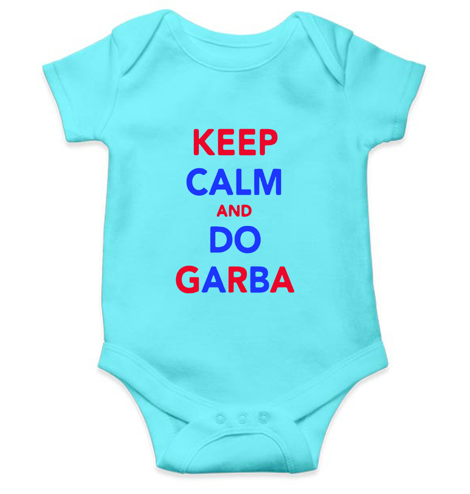 Keep Calm And Do Garbha Rompers for Baby Boy- FunkyTeesClub