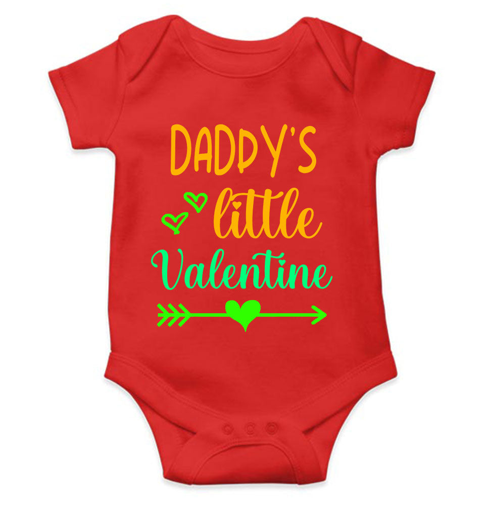 Daddys Little Valentine Rompers for Baby Girl- FunkyTeesClub
