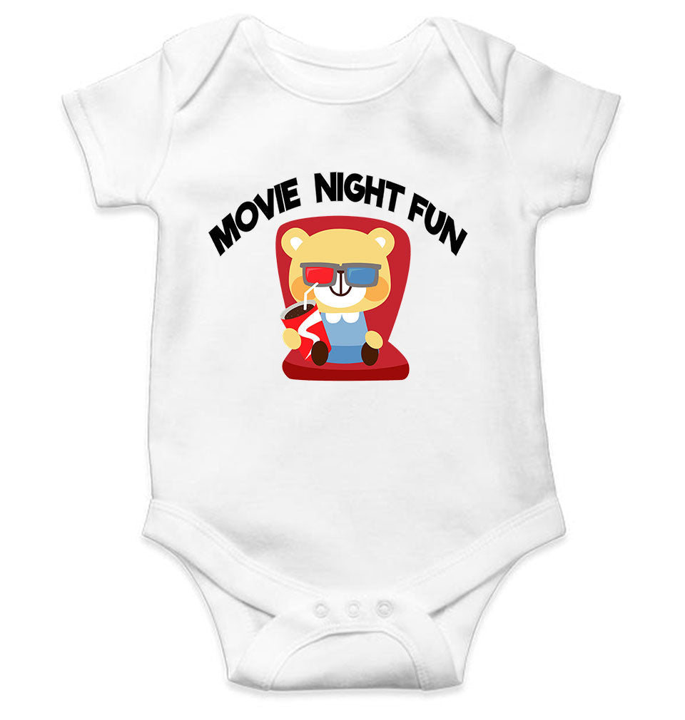 Movie Night Fun Rompers for Baby Girl- FunkyTeesClub