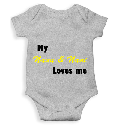 Nanu And Nani Loves Me Rompers for Baby Boy- FunkyTeesClub