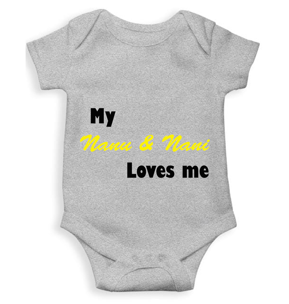 Nanu And Nani Loves Me Rompers for Baby Boy- FunkyTeesClub