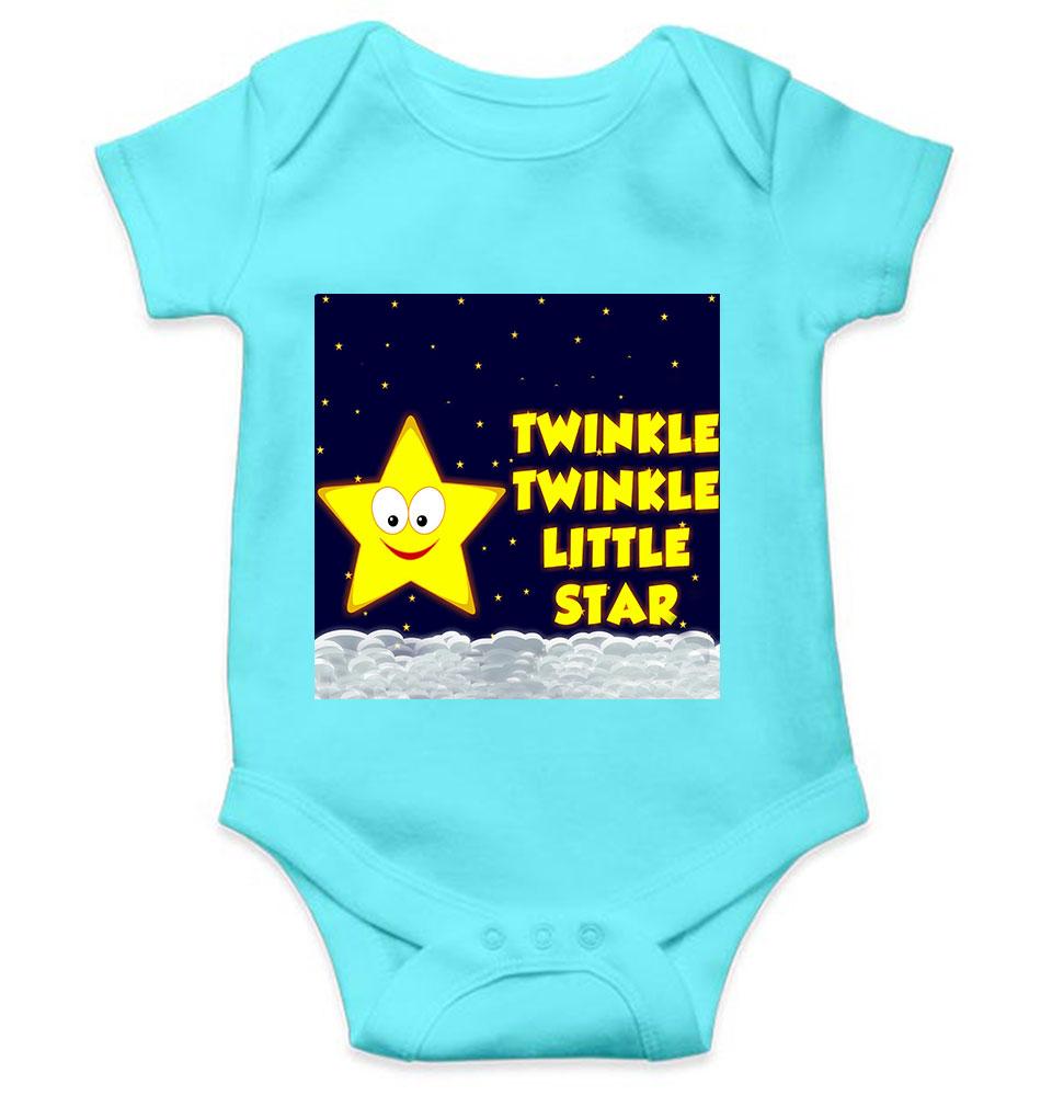 Twinkle Twinkle Little Star Poem Rompers for Baby Girl- FunkyTeesClub