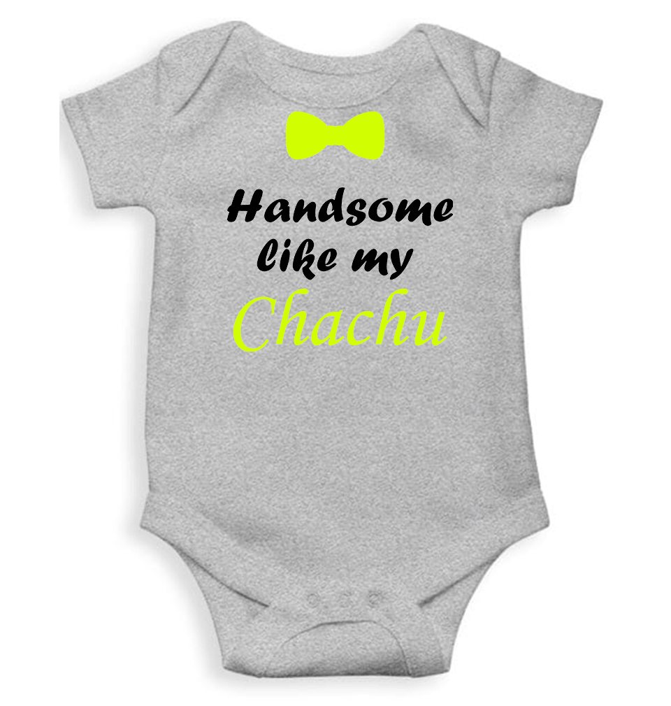 Handsome Like My Chachu Rompers for Baby Boy - FunkyTeesClub