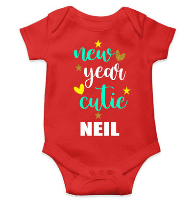 Customized Name New Year Cutie Rompers for Baby Boy- FunkyTeesClub
