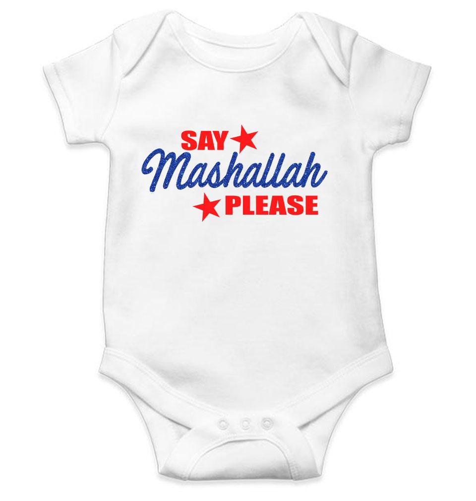 Say Mashallah Please Eid Rompers for Baby Girl- FunkyTeesClub