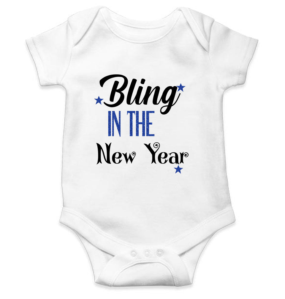 Bling In The New Year Rompers for Baby Girl- FunkyTeesClub
