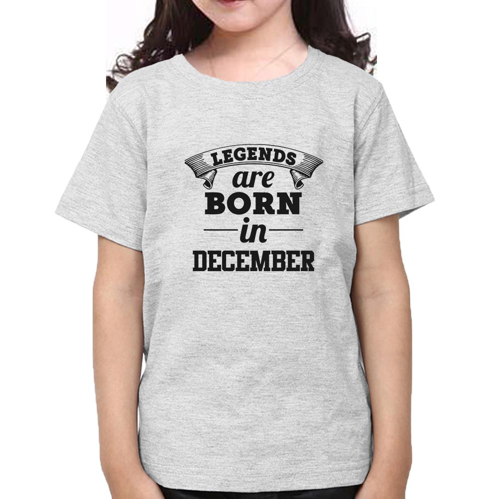 Legends are Born in December Half Sleeves T-Shirt For Girls -FunkyTeesClub