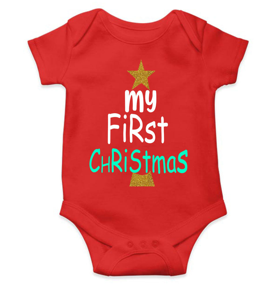 My First Christmas Rompers for Baby Boy- FunkyTeesClub