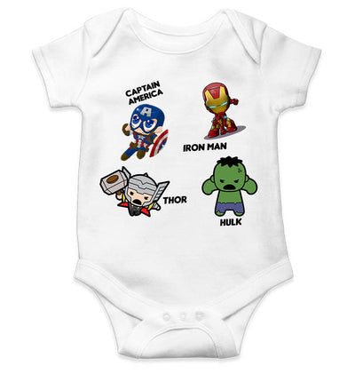 Super Heros Rompers for Baby Girl- FunkyTeesClub