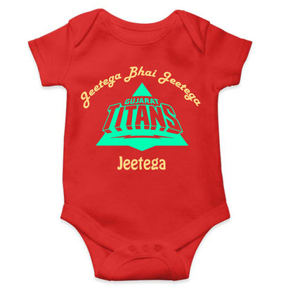 IPL Gujarat Titans Jeetega Bhai Jeetega GT Jeetega Rompers for Baby Boy- FunkyTeesClub