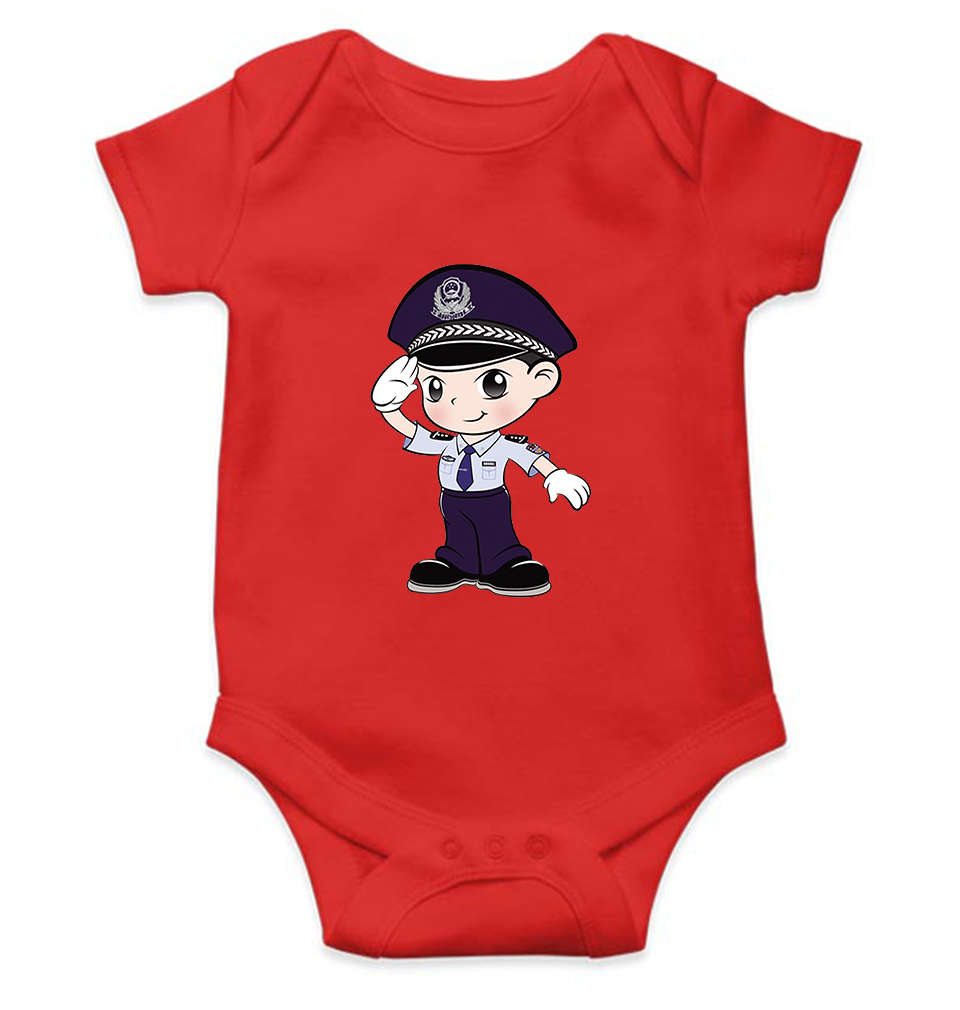 Future Police Rompers for Baby Girl- FunkyTeesClub