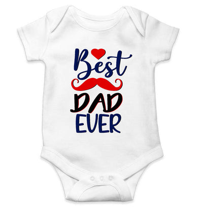 Best Dad Ever Fathers Day Rompers for Baby Boy- FunkyTeesClub