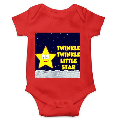 Twinkle Twinkle Little Star Poem Rompers for Baby Boy- FunkyTeesClub