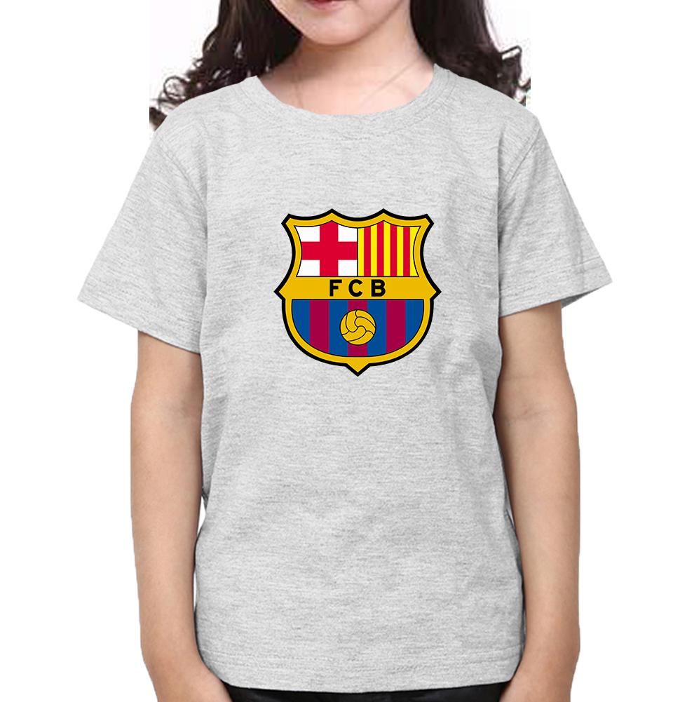 Barcelona Half Sleeves T-Shirt For Girls -FunkyTeesClub