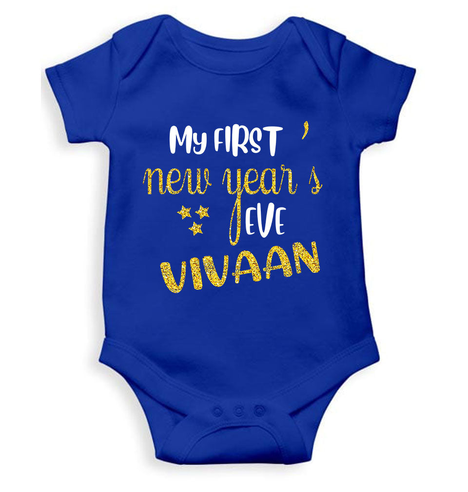 Customized Name My First New Year Rompers for Baby Boy- FunkyTeesClub