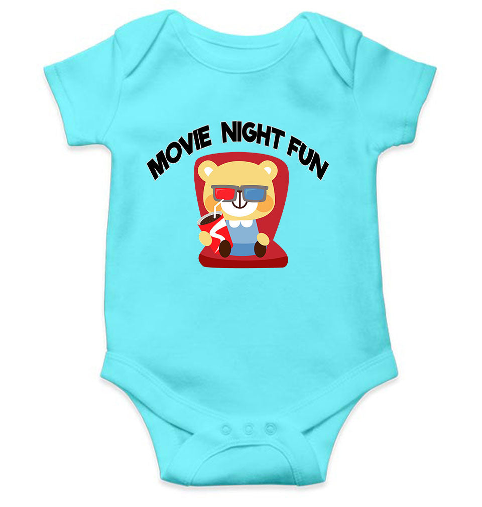 Movie Night Fun Rompers for Baby Girl- FunkyTeesClub