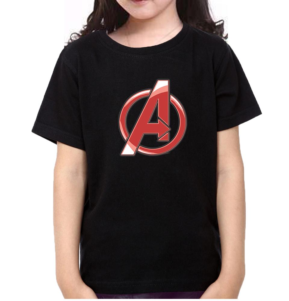 Avenger Logo Half Sleeves T-Shirt For Girls -FunkyTeesClub
