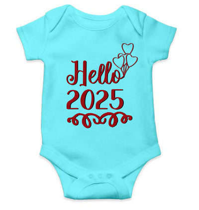 Hello 2025 New Year Rompers for Baby Girl- FunkyTeesClub
