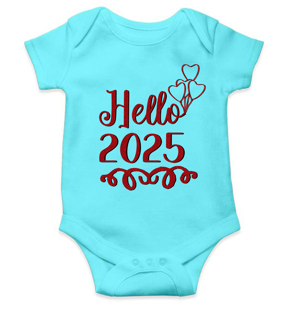 Hello 2025 New Year Rompers for Baby Girl- FunkyTeesClub