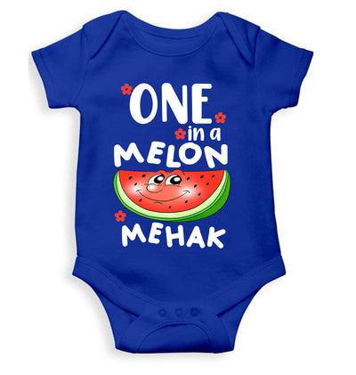 Custom Name Happy One Year Birthday Rompers for Baby Girl- FunkyTeesClub