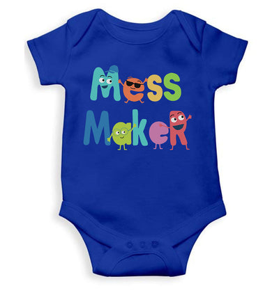 Mess Maker Cartoon Rompers for Baby Girl- FunkyTeesClub