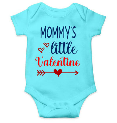 Mommys Little Valentine Rompers for Baby Girl- FunkyTeesClub