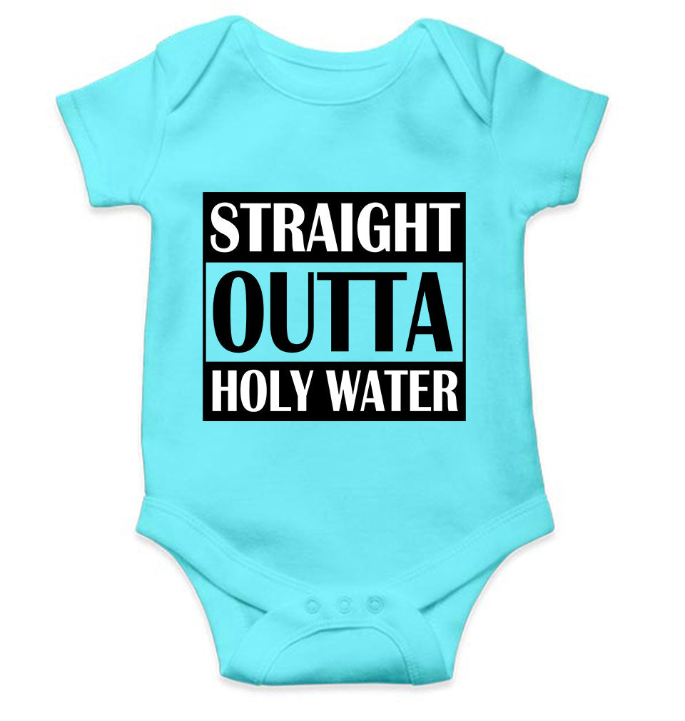 Holy Water Baptism Christening Day Rompers for Baby Girl- FunkyTeesClub