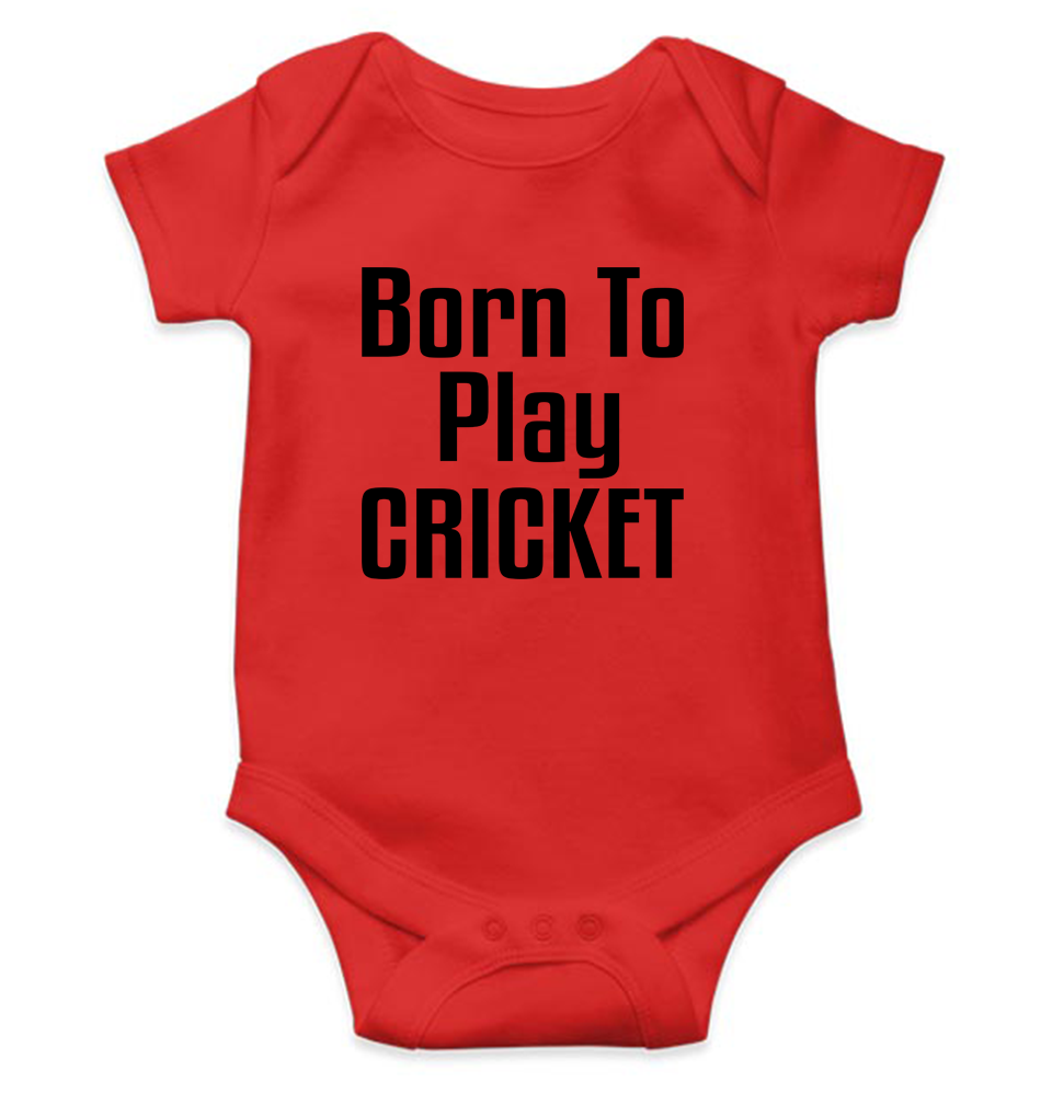 Born To Play Cricket World Cup Cricket Rompers for Baby Boy- FunkyTeesClub