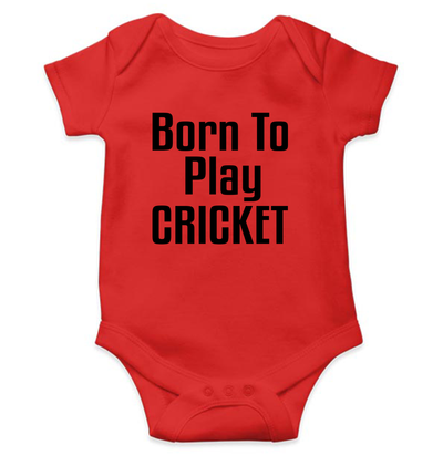 Born To Play Cricket World Cup Cricket Rompers for Baby Boy- FunkyTeesClub