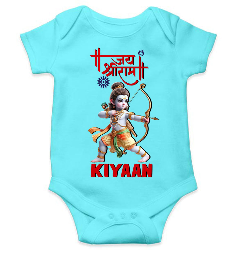 Custom Name Jai Shree Ram Rompers for Baby Boy- FunkyTeesClub