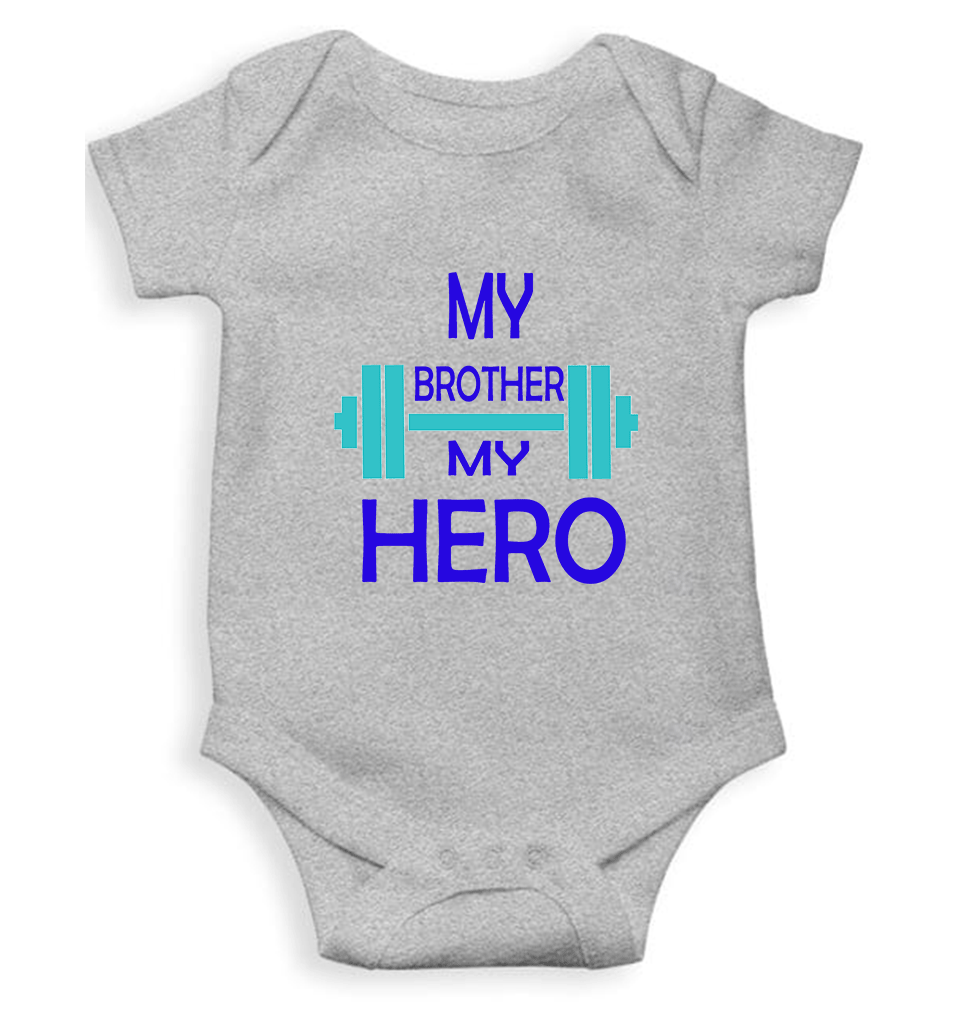 My Brother My Hero Rompers for Baby Boy- FunkyTeesClub
