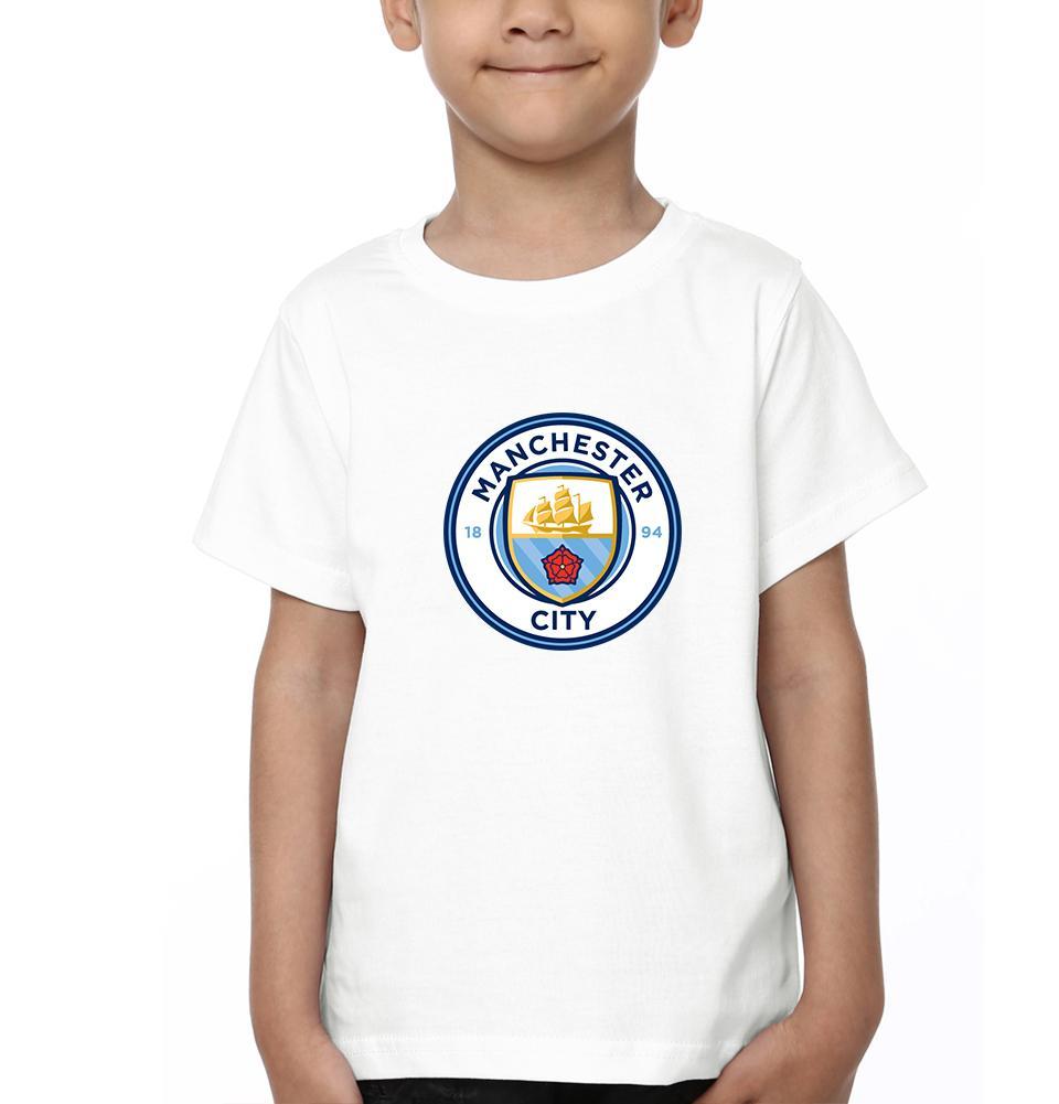 Manchester City Half Sleeves T-Shirt for Boy-FunkyTeesClub