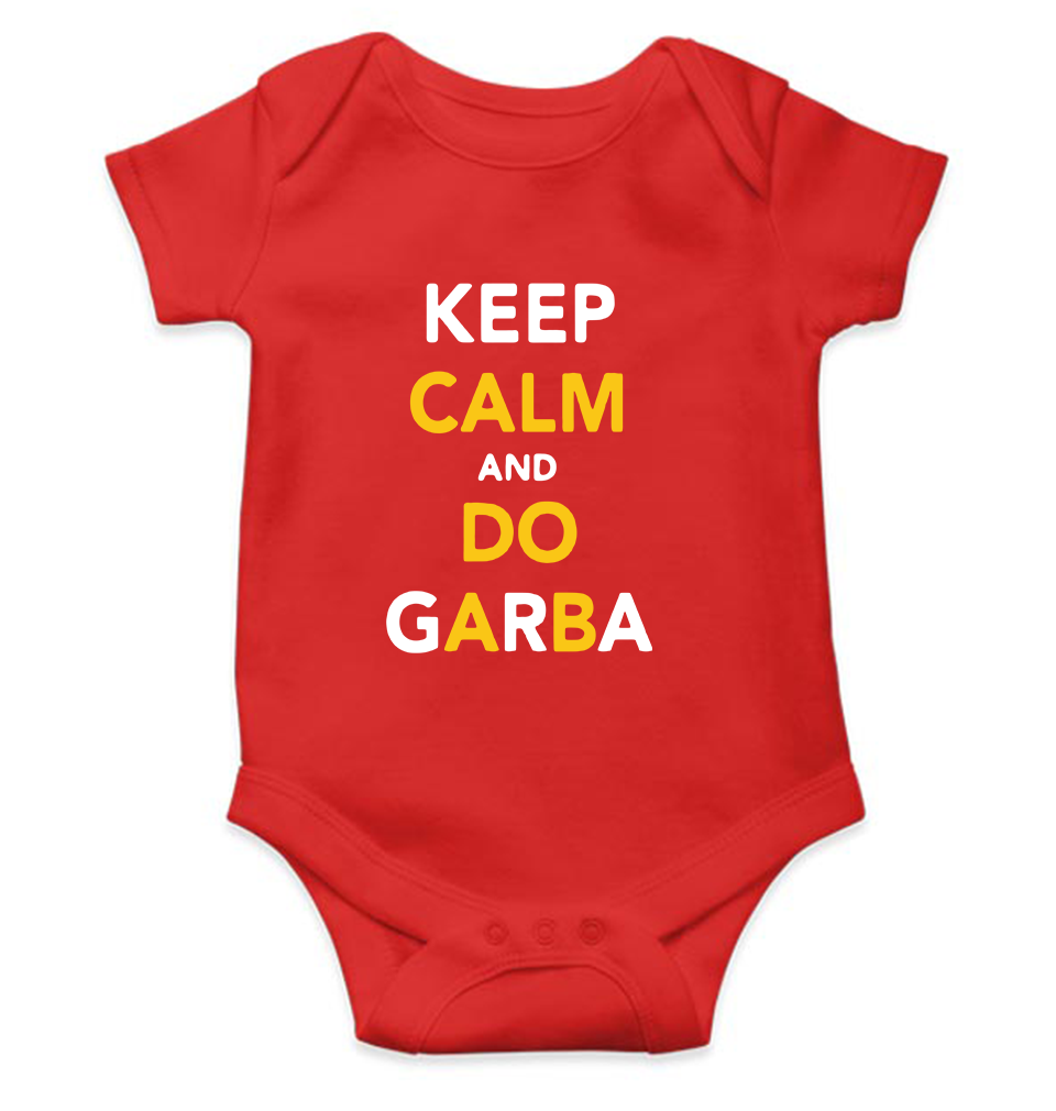 Keep Calm And Do Garbha Rompers for Baby Girl- FunkyTeesClub