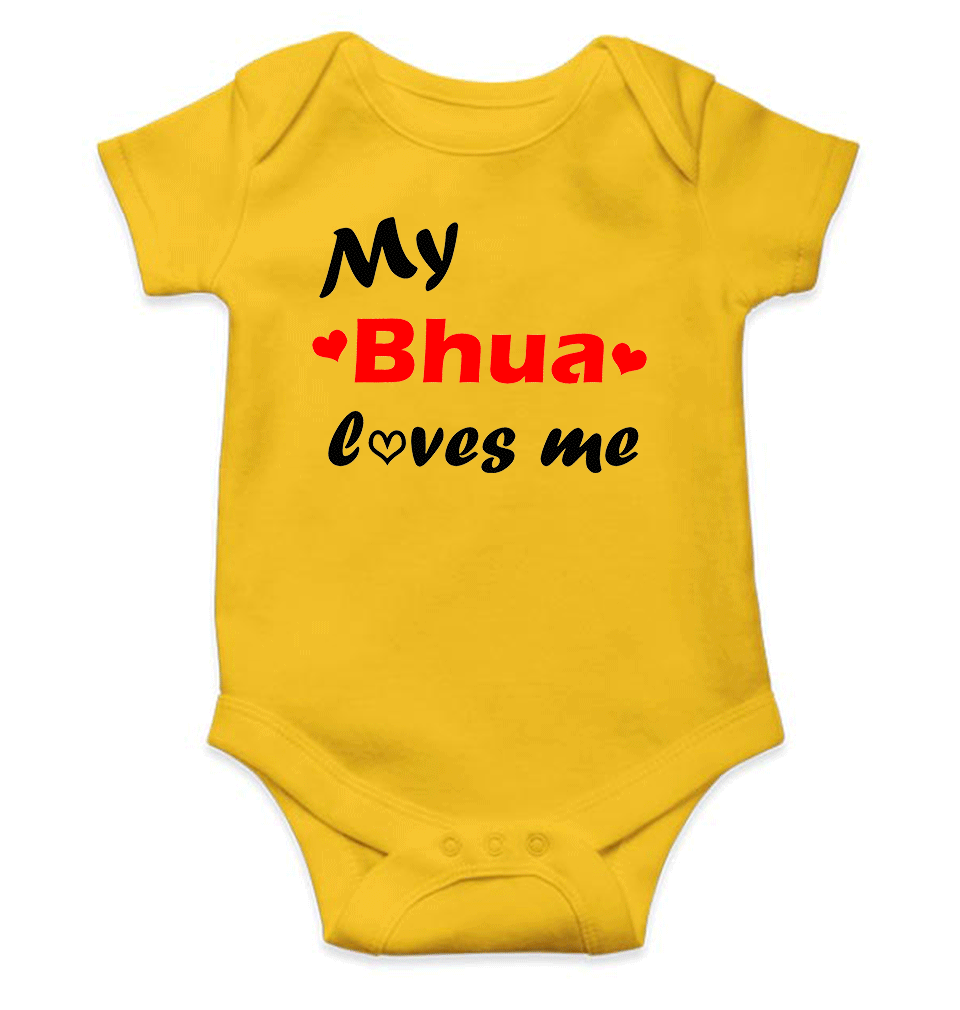 Bhua Loves Me Rompers for Baby Girl- FunkyTeesClub