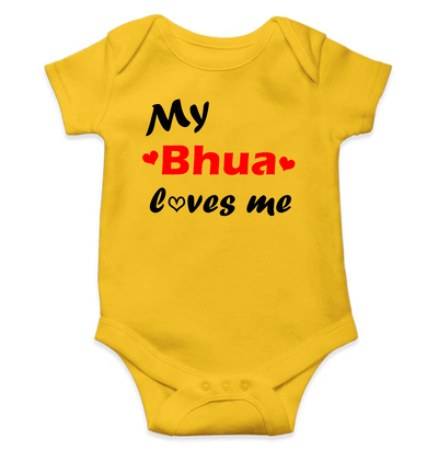 Bhua Loves Me Rompers for Baby Girl- FunkyTeesClub