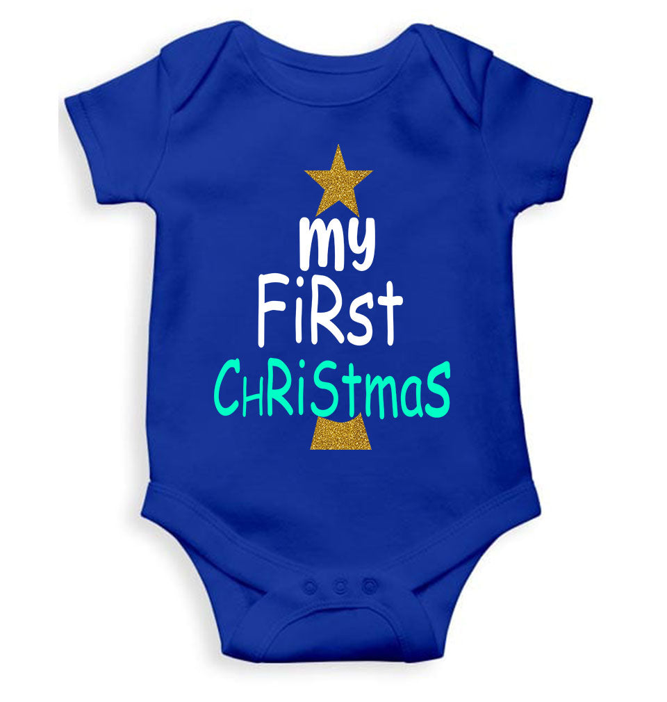 My First Christmas Rompers for Baby Boy- FunkyTeesClub