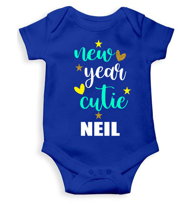 Customized Name New Year Cutie Rompers for Baby Boy- FunkyTeesClub