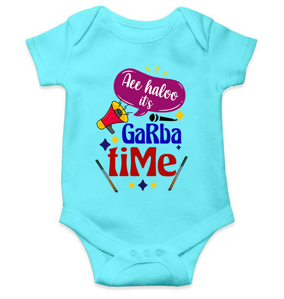 Ae Haloo Its Garba Time Navratri Rompers for Baby Boy- FunkyTeesClub