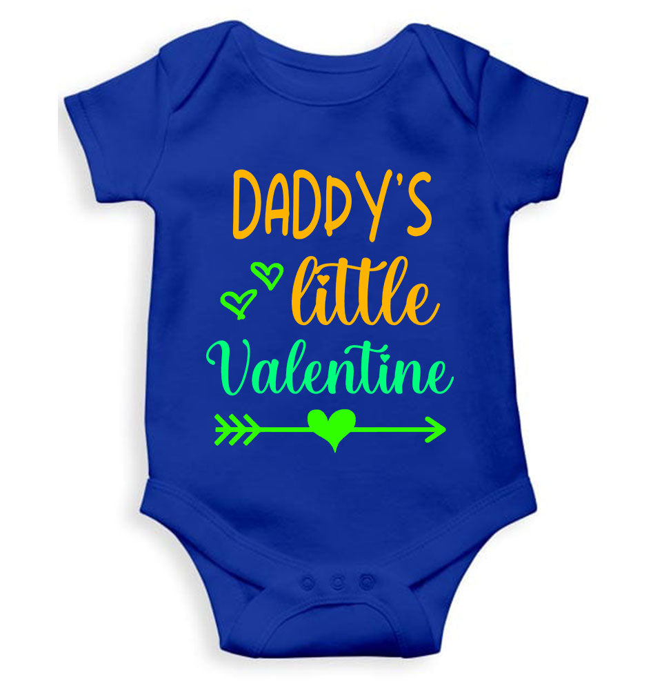 Daddys Little Valentine Rompers for Baby Girl- FunkyTeesClub
