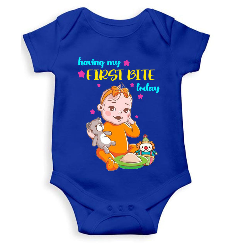 First Bites Baby Food Rompers for Baby Boy- FunkyTeesClub