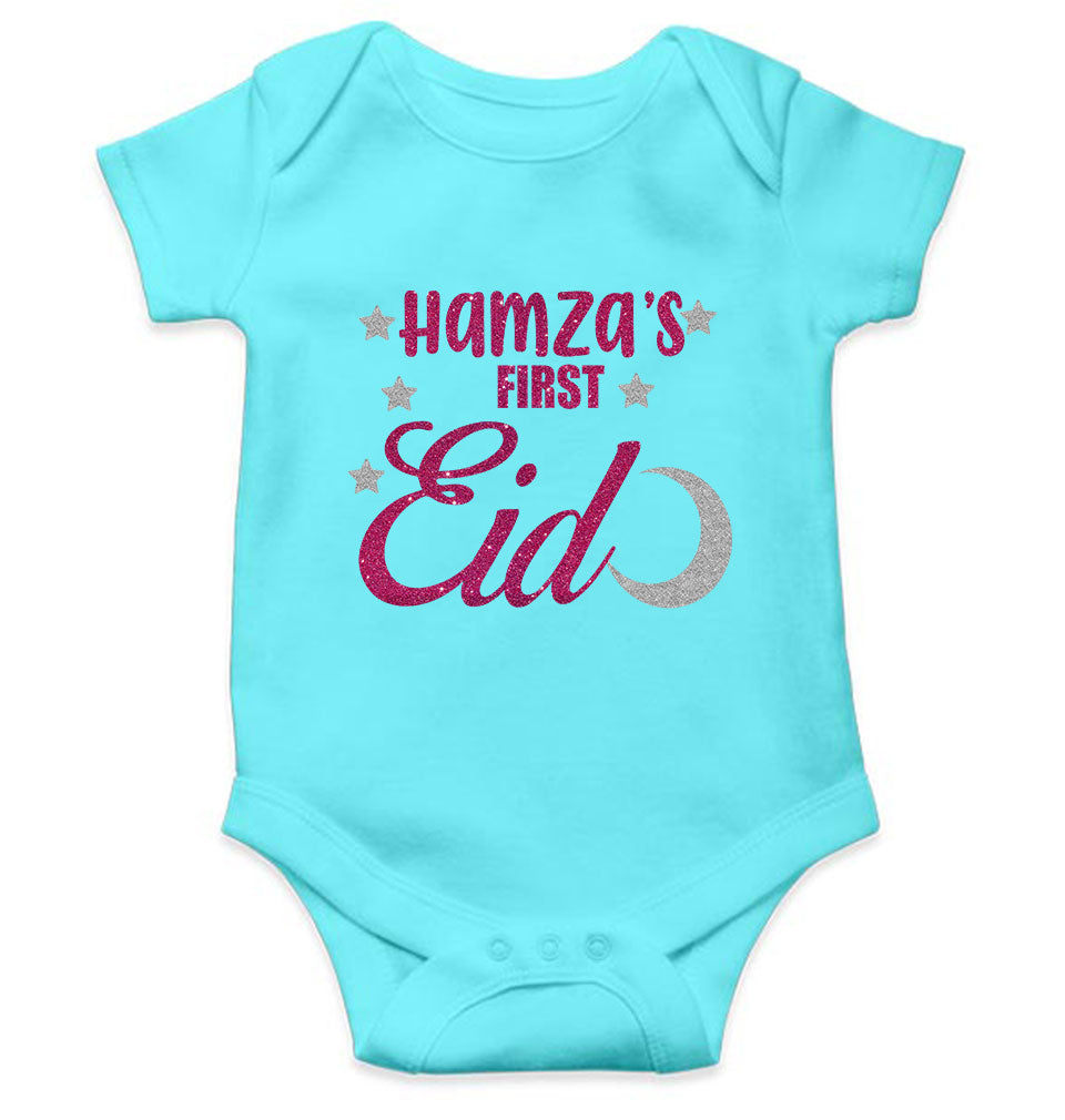 1st Eid Custom Name Rompers for Baby Boy- FunkyTeesClub